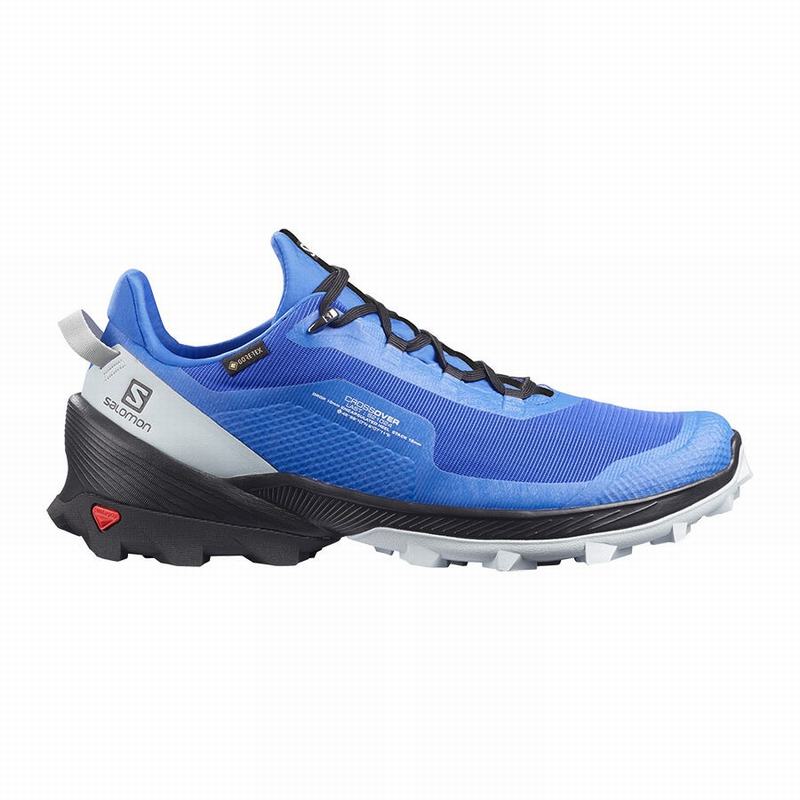 SALOMON CROSS OVER GORE-TEX Philippines - Men's Hiking Shoes - Blue/Black | 935074-ONF